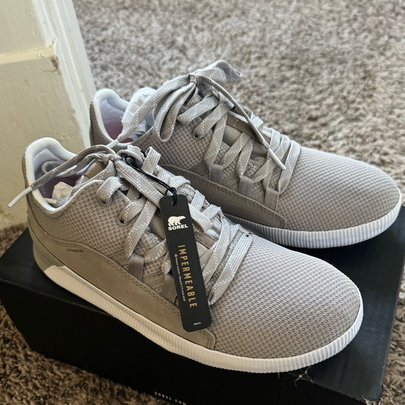 Sorel Out 'N About Plus Waterproof Suede Sneakers, Dove Size 8 - Picture 9 of 11